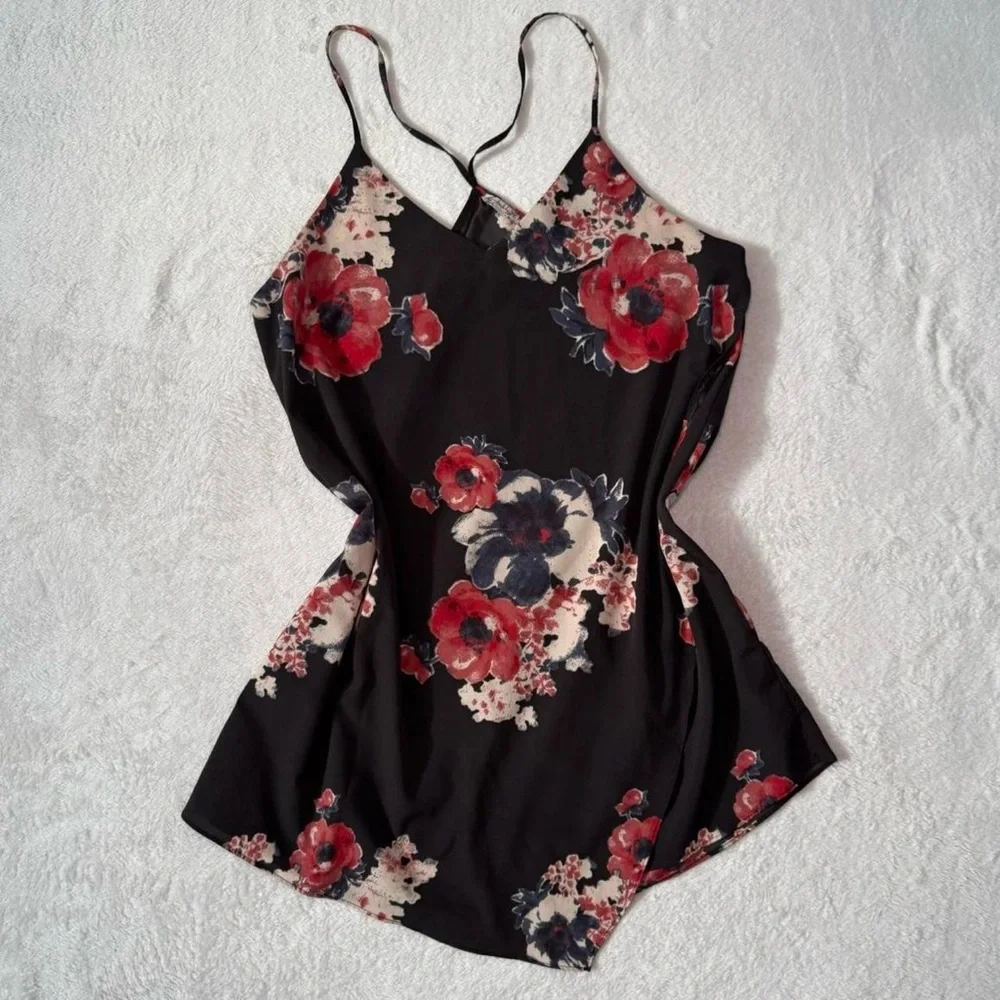 NWOT Free People Floral Mini Slip Dress - Picture 2 of 8
